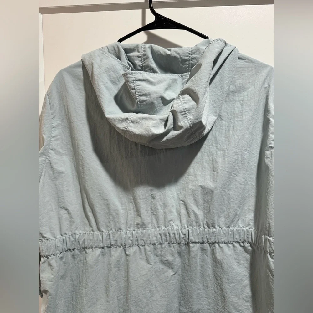 Zara Light Blue‎ Rain/ windbreaker Jacket with Hood Size 9-10